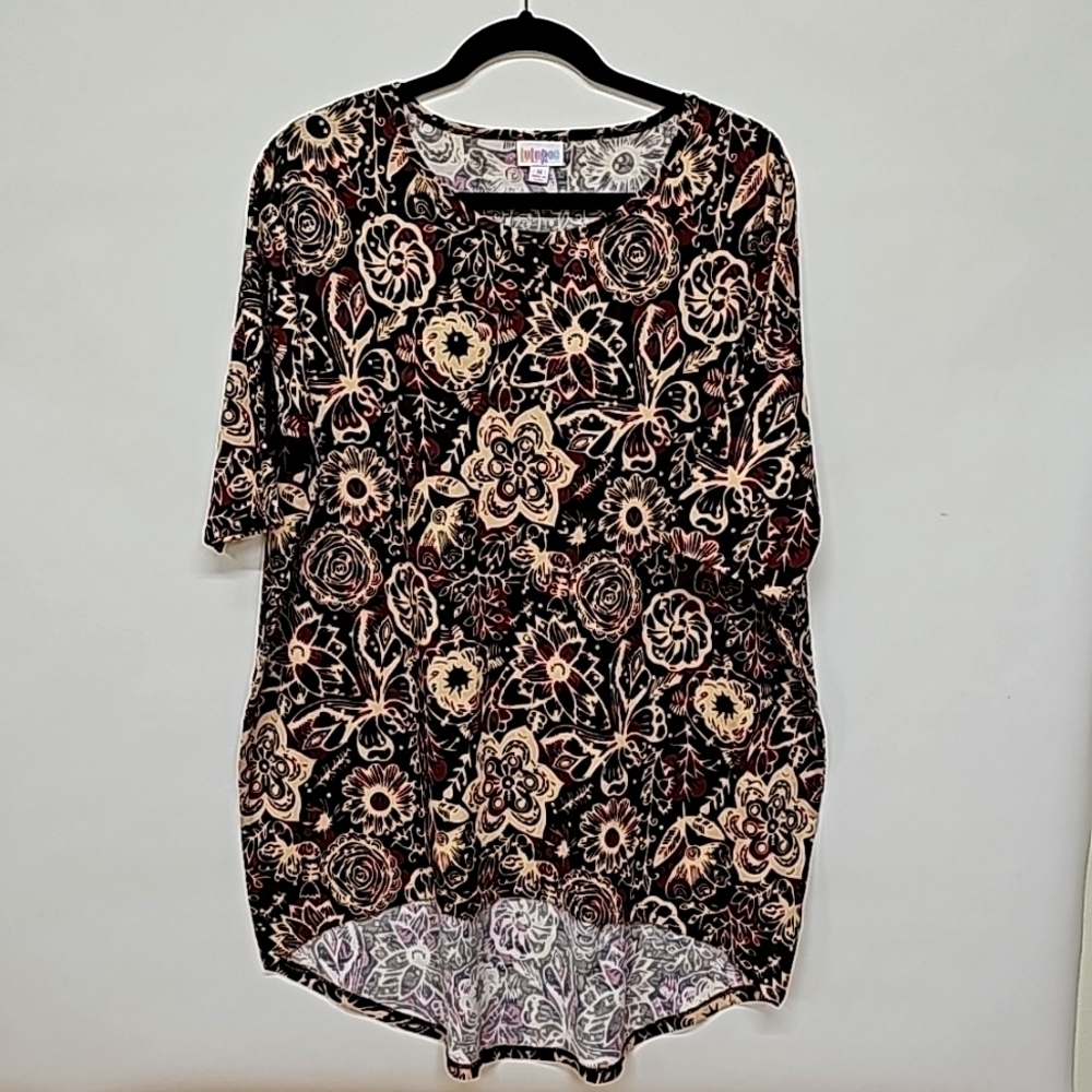 LuLaRoe Irma Tunic poly spandex fall floral print